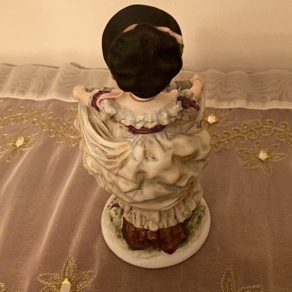 Lefton China Vintage Hand Painted Bisque Porcelain Young Lady Figurine - Picture 7 of 9